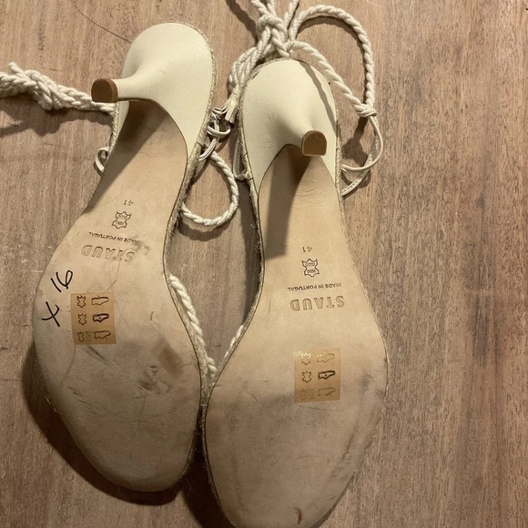 Staud Chiara Espadrille Rope Tan Bohemian Beach Macrame Heels 41 - Picture 6 of 6